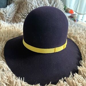 Goorin Bros Women's Black Hat with Yellow Band